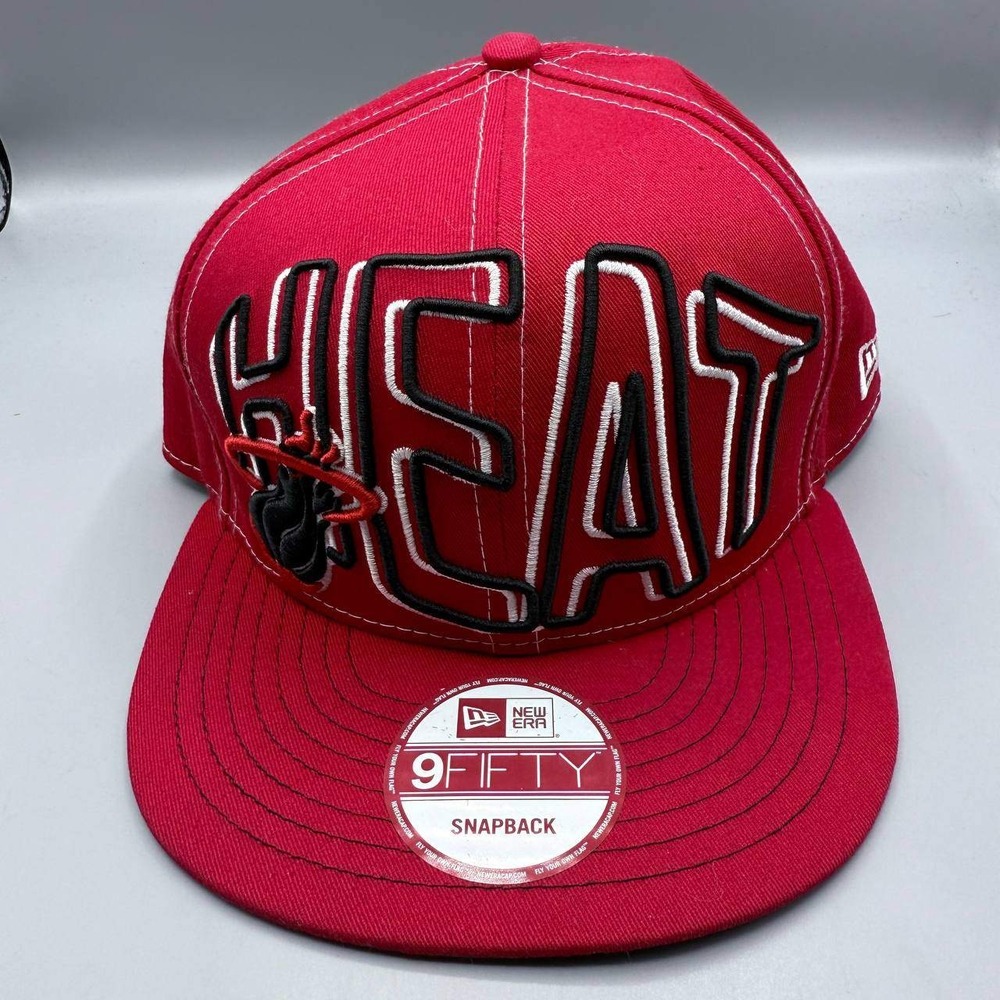 Miami Heat Hat Men Red Green Embroidered 9Fifty New Era Snap Back Cap